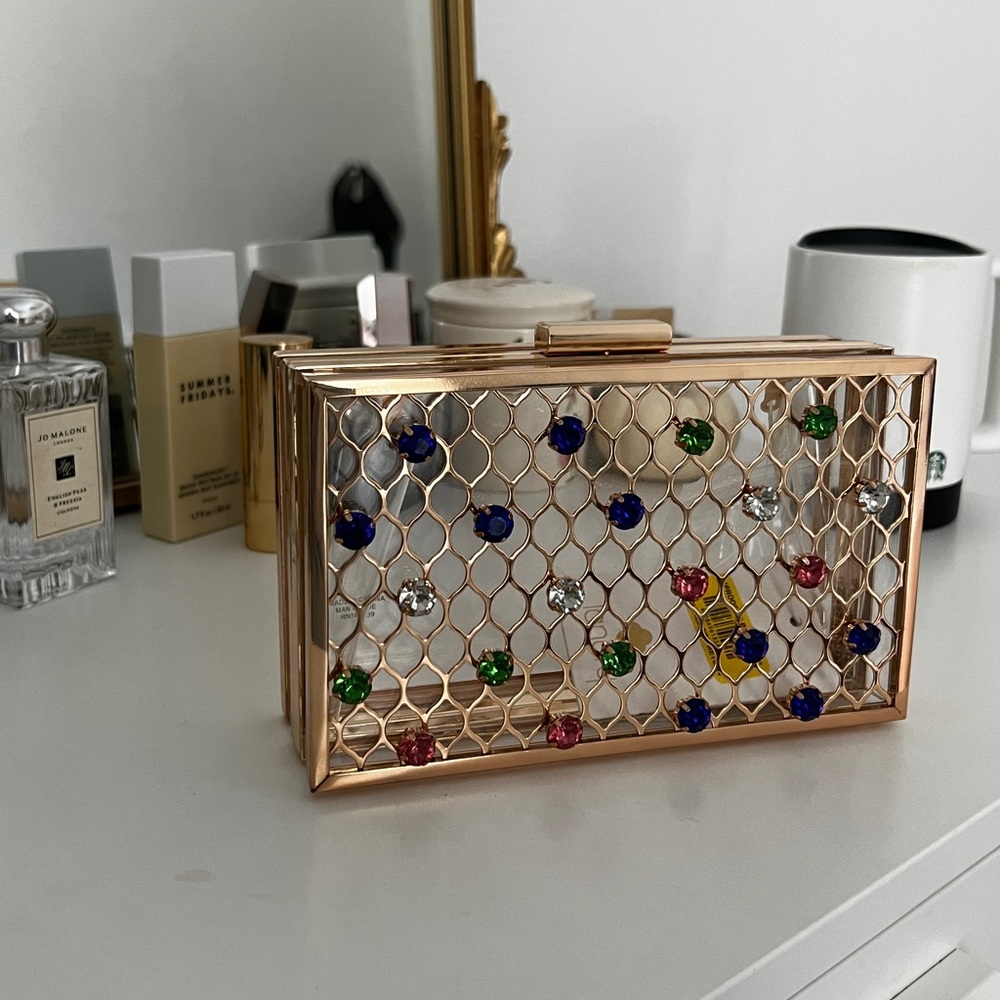 Gold clutch with gems - Picture 8 of 9